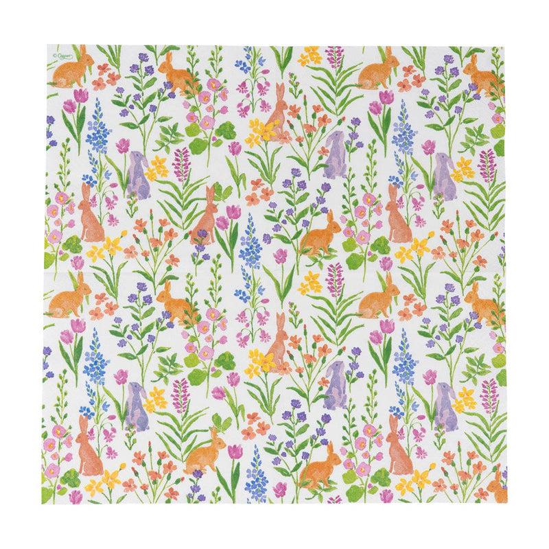 Caspari Bunny Field Luncheon Napkins - 20 Per Package