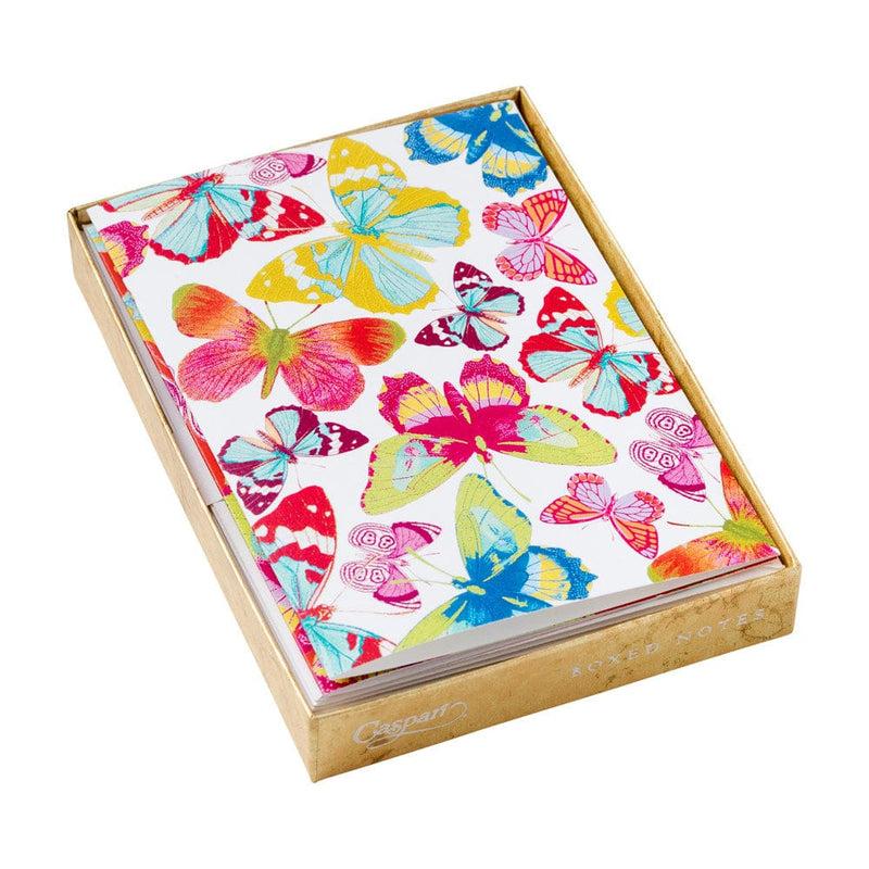 Caspari Butterflies Assorted Boxed Note Cards - 8 Note Cards & 8 Envelopes