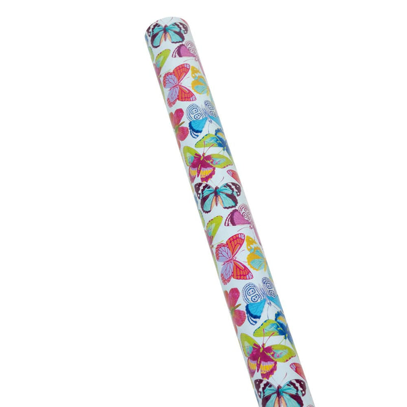 Caspari Butterflies Gift Wrapping Paper - 30" X 8' Roll
