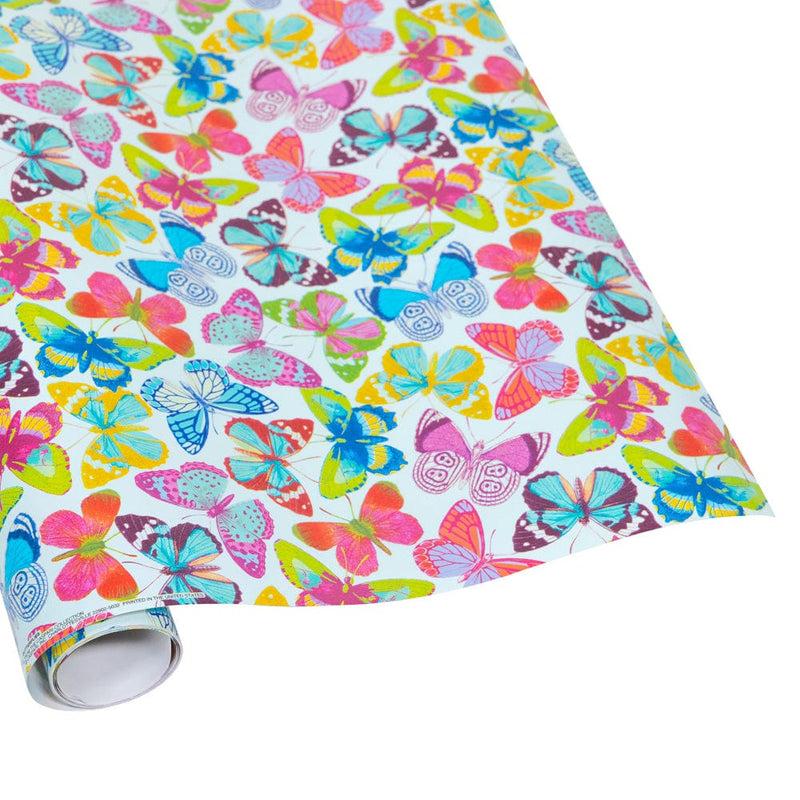 caspari Butterflies Gift Wrapping Paper - 30" x 8' Roll