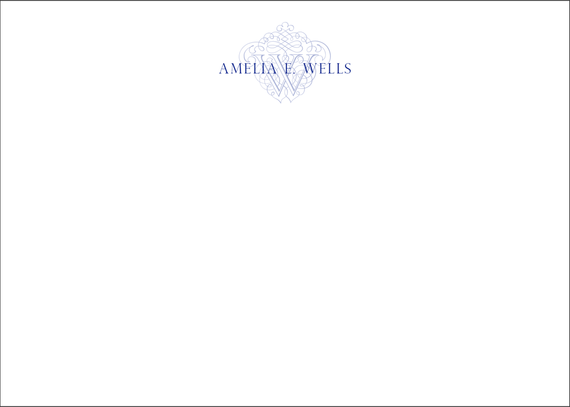 caspari Caspari Antique Ornate Personalized Correspondence Cards