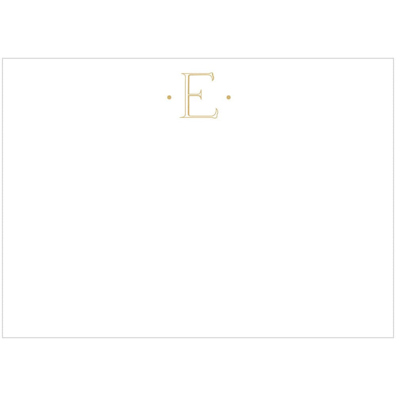 Caspari Caspari Antique Plain Letter E Foil Correspondence Cards - 12 Cards And Envelopes