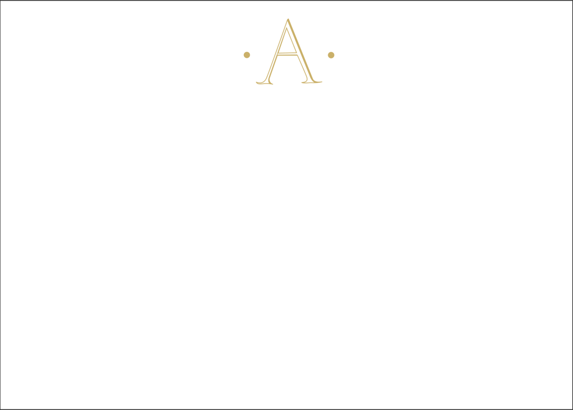 caspari Caspari Antique Plain Letter Personalized Correspondence Cards