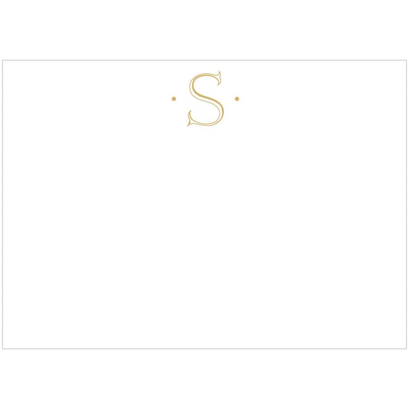 Caspari Caspari Antique Plain Letter S Foil Correspondence Cards - 12 Cards And Envelopes