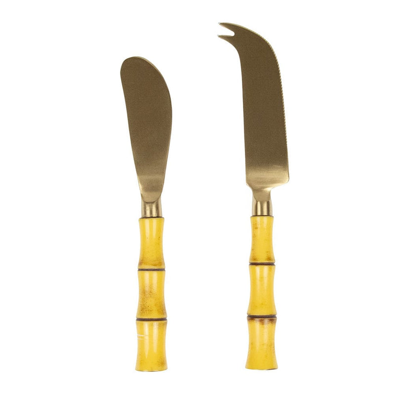 Caspari Bamboo Handle Cheese Knife & Spreader