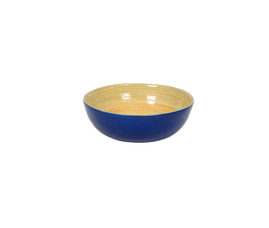 caspari Bamboo Small Salad Bowl in Blue - 1 each
