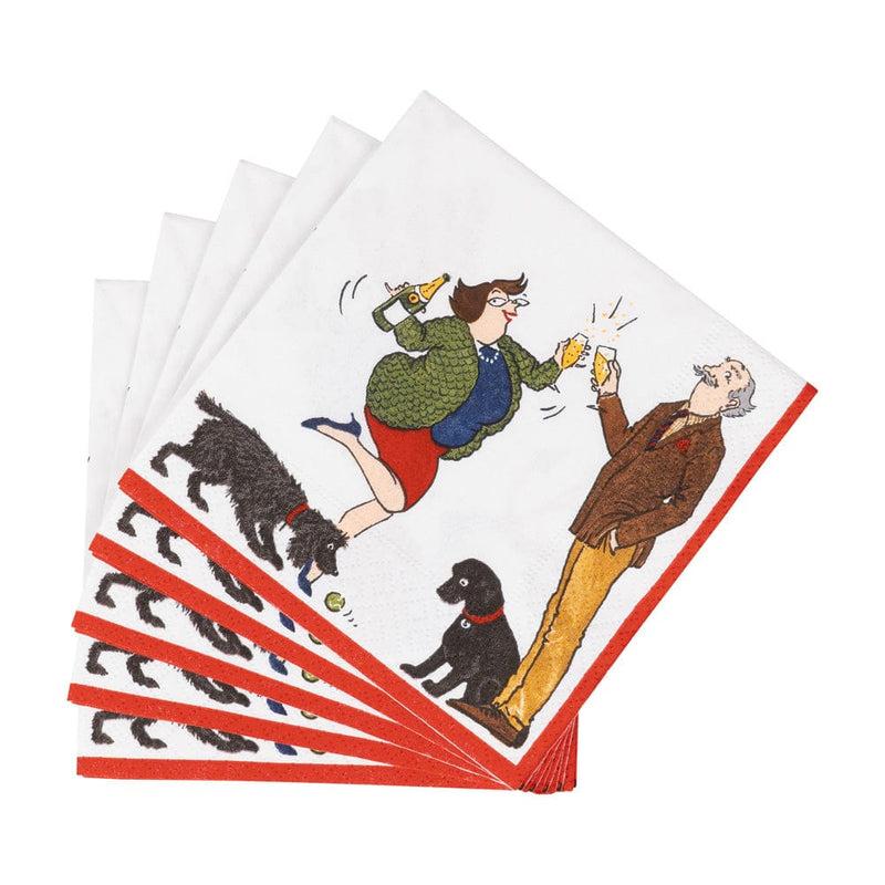 Caspari Bottoms Up Cocktail Napkins - 20 Per Package