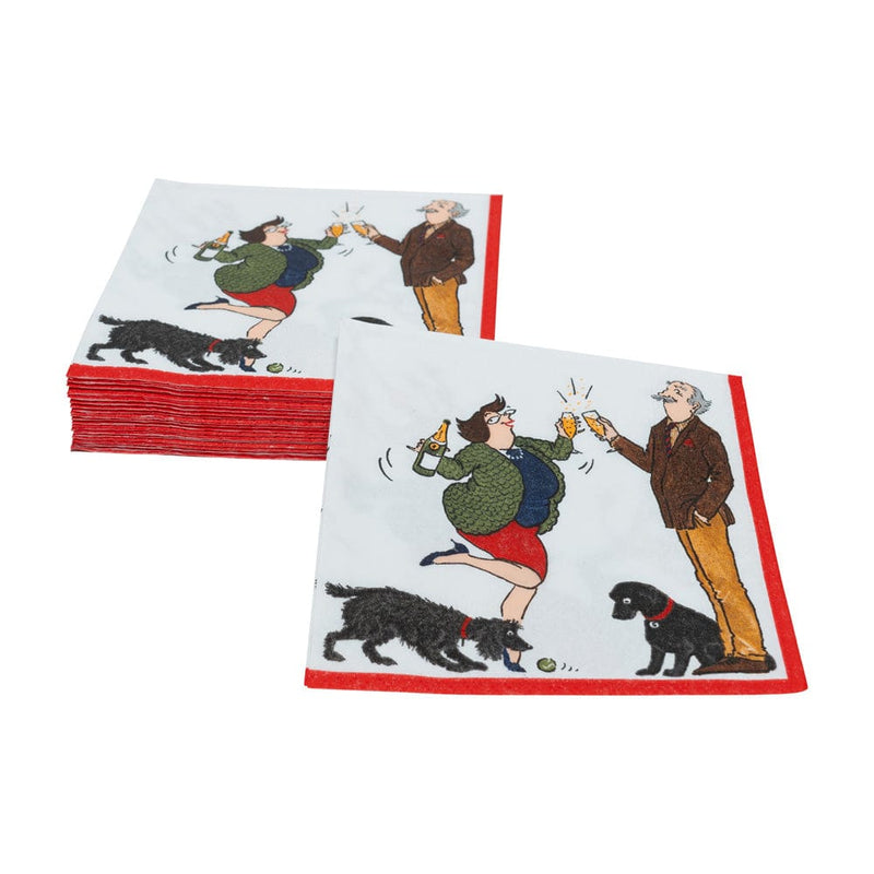 Caspari Bottoms Up Cocktail Napkins - 20 Per Package