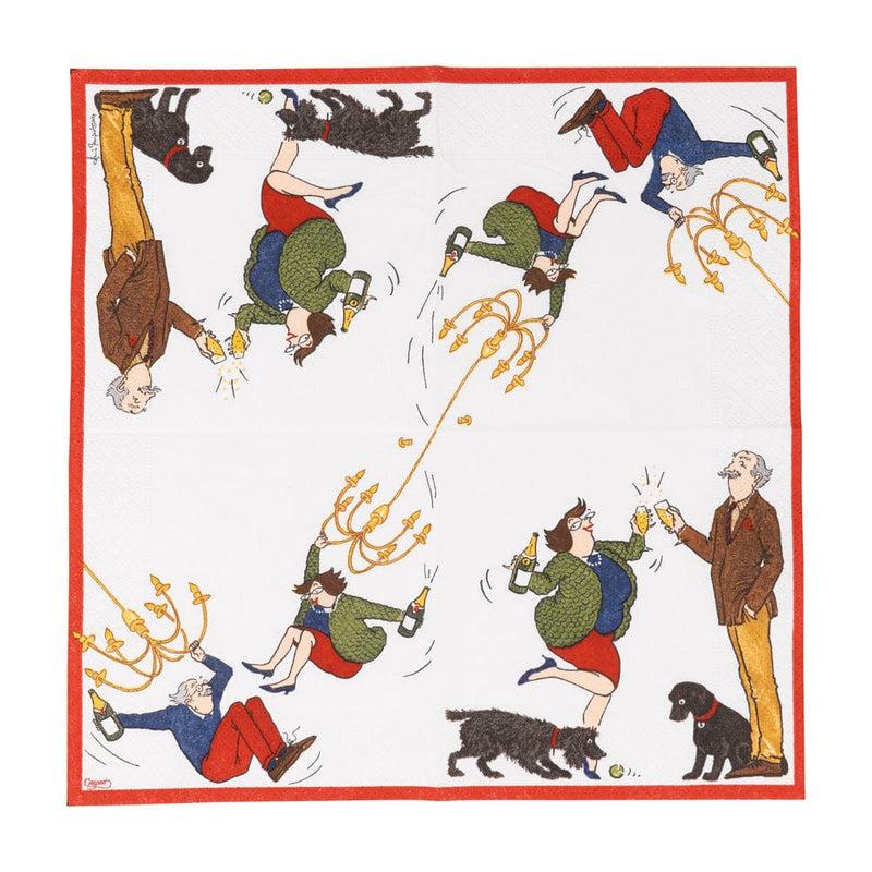 Caspari Bottoms Up Cocktail Napkins - 20 Per Package