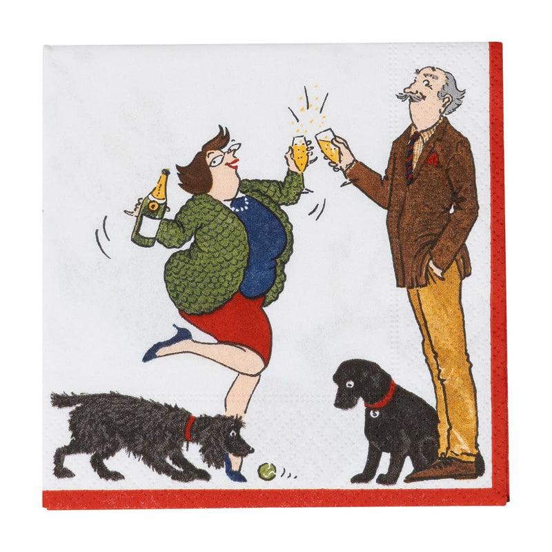 caspari Bottoms Up Cocktail Napkins - 20 Per Package