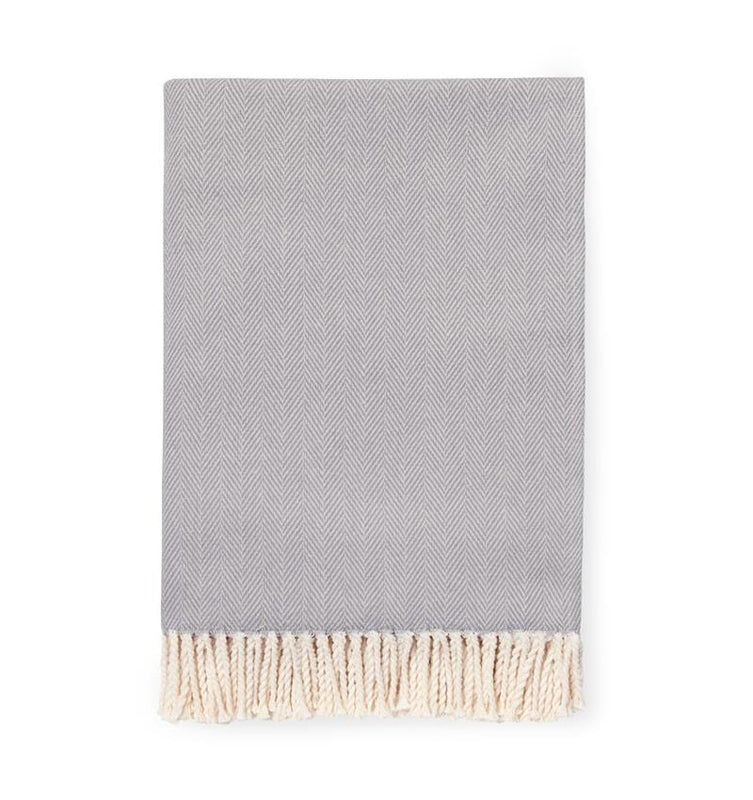 caspari Celine Herringbone Throw in Lilac