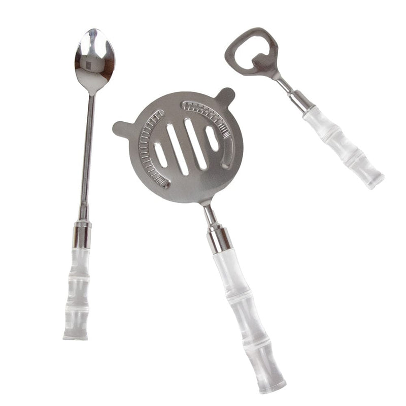 Caspari Clear Bamboo Handle Bar Tools Set