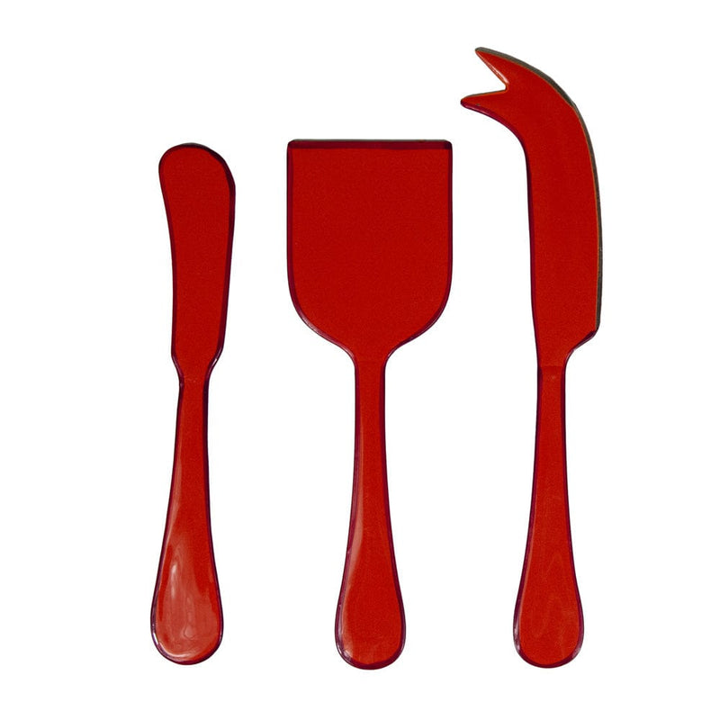 caspari Coral & Berry Cheese Tool Set