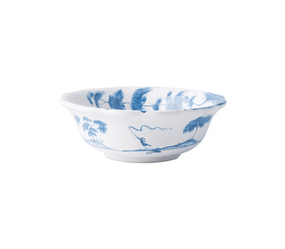 Caspari Country Estate Berry Bowl - Delft Blue