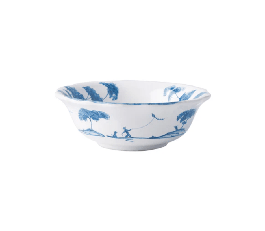 caspari Country Estate Berry Bowl - Delft Blue