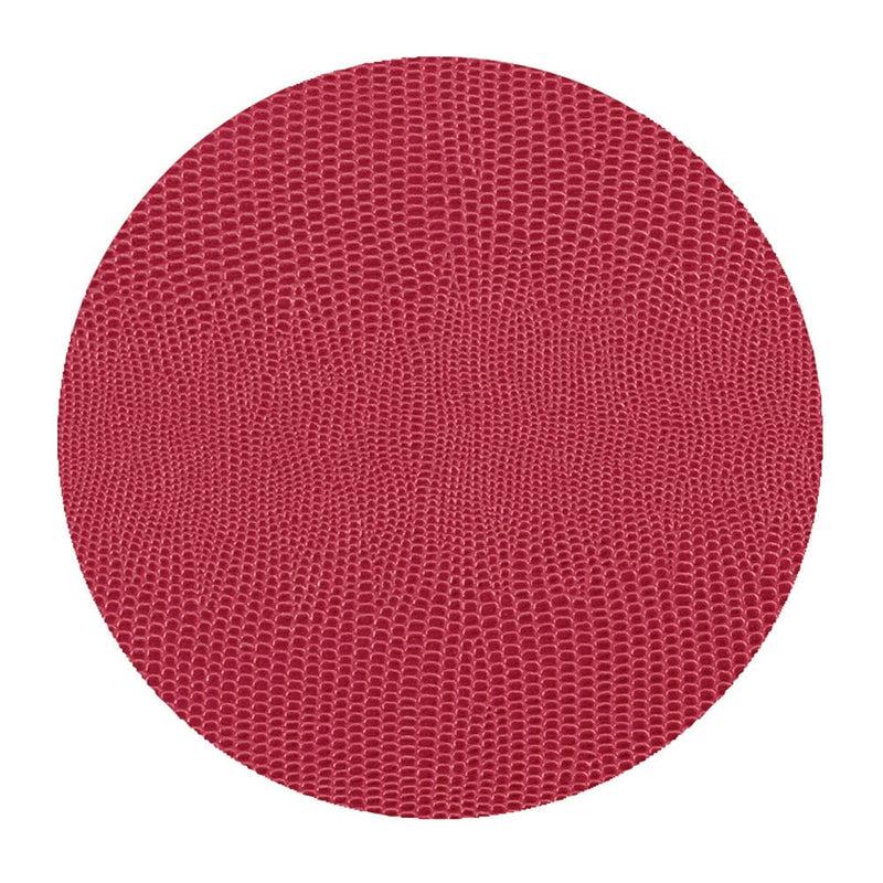 caspari Cranberry Lizard Coaster Round 8-In Felt