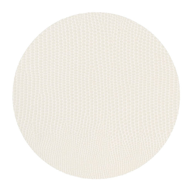 caspari Cream Lizard Round Coasters - 8 Per Package