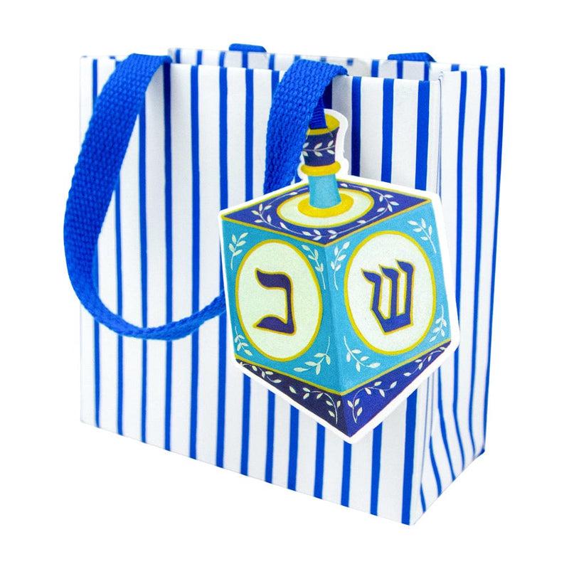 Caspari Dreidel And Stripes Gift Bags - 1 Each