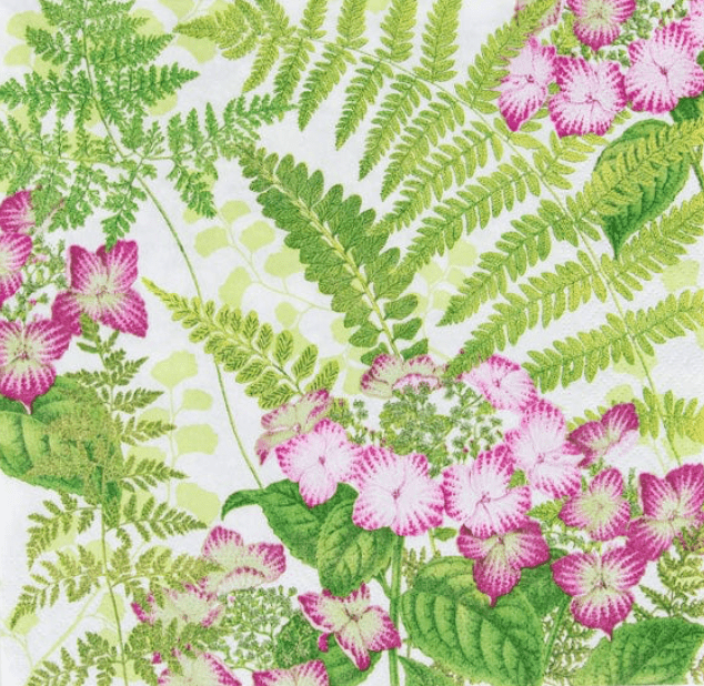 caspari Fern Garden Dinner Napkins - 20 Per Package