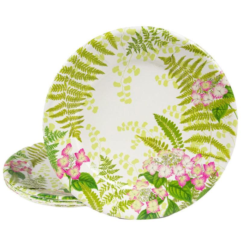 Caspari Fern Garden Dinner Plates - 8 Per Package