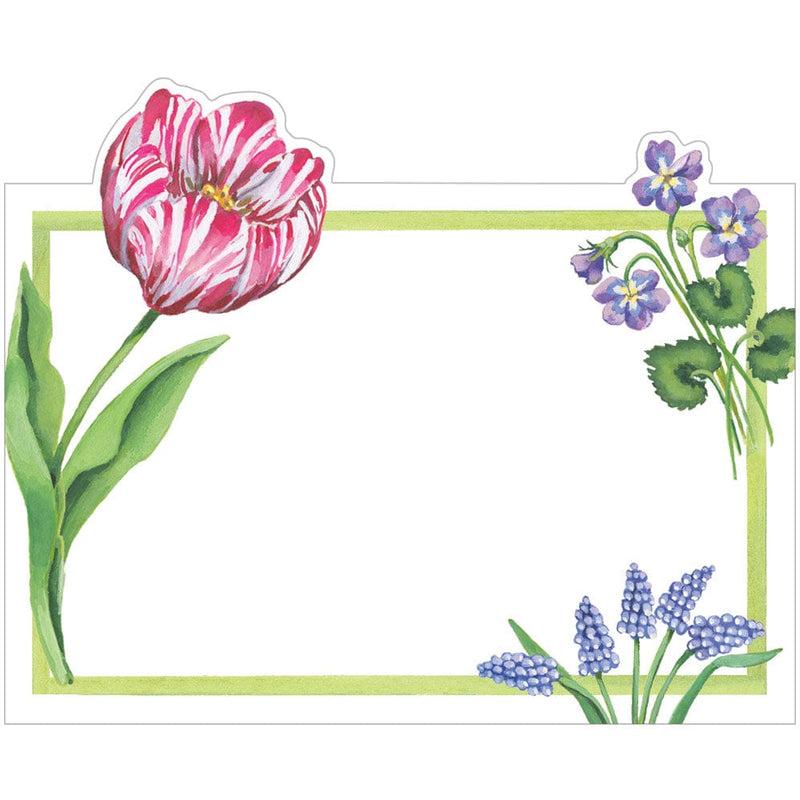 caspari Floral Majolica Place Cards - 8 Per Package