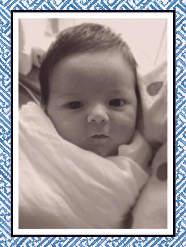 caspari Fretwork Portrait Holiday Photo Cards