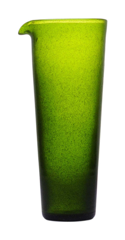 Caspari Glass Jug In Olive Green