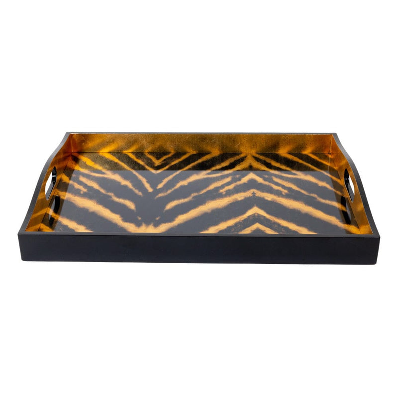 Caspari Go Wild Lacquer Large Rectangle Tray - 21X15