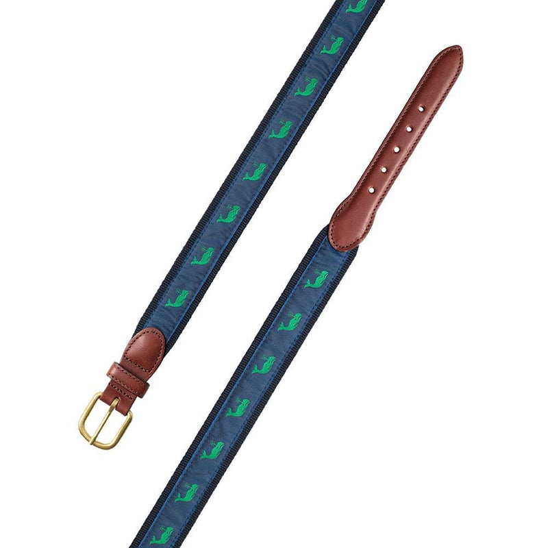 Caspari Green Whale Motif Belt