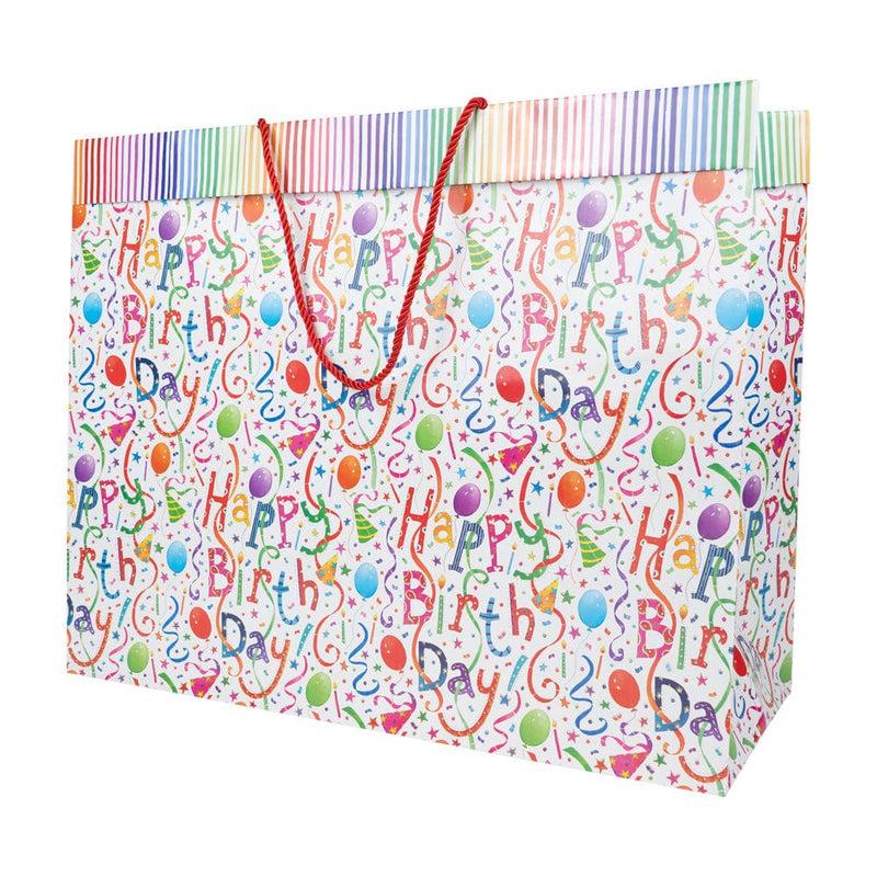 Caspari Happy Birthday Jumbo Gift Bags - 1 Each