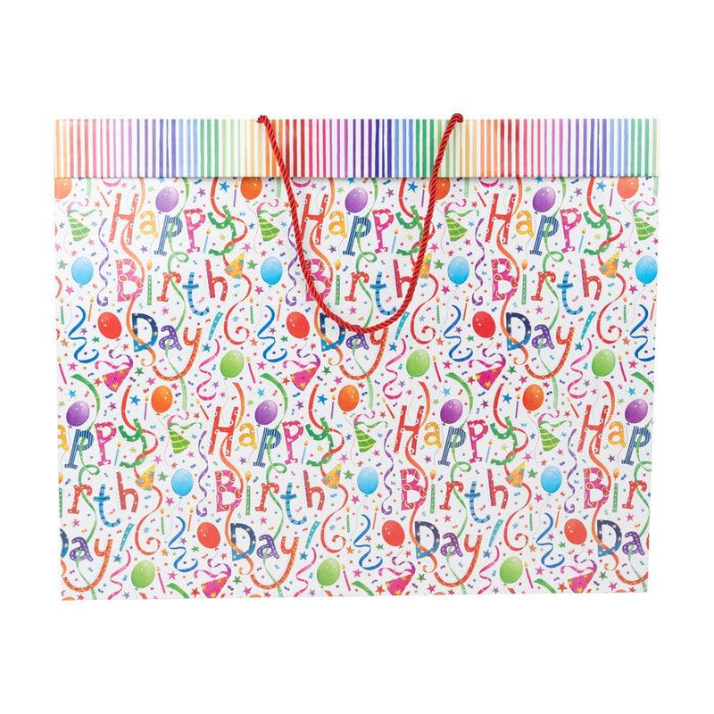 caspari Happy Birthday Jumbo Gift Bags - 1 Each