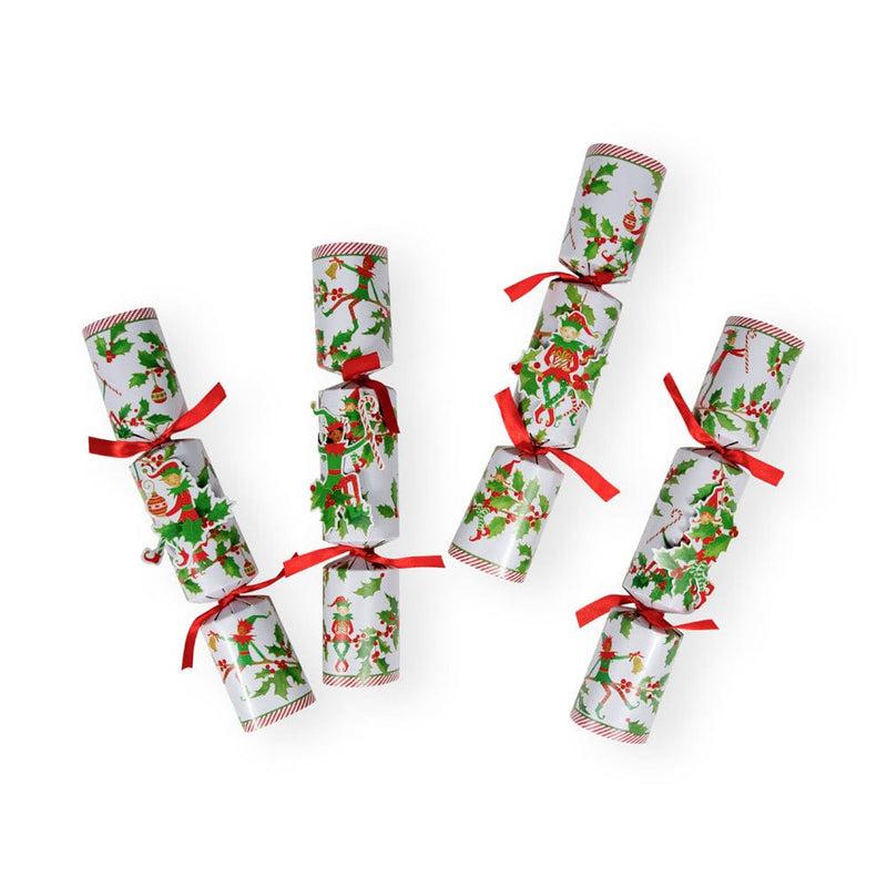 Caspari Jingle Elves Christmas Crackers - 8 Per Box
