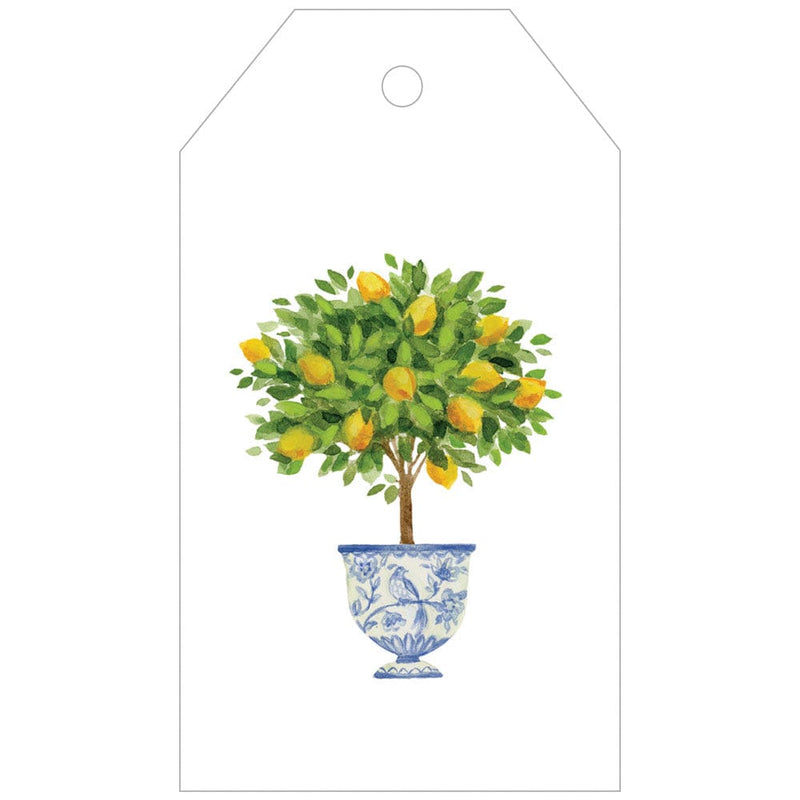 caspari Lemon Topiary Gift Tags - 4 Per Package