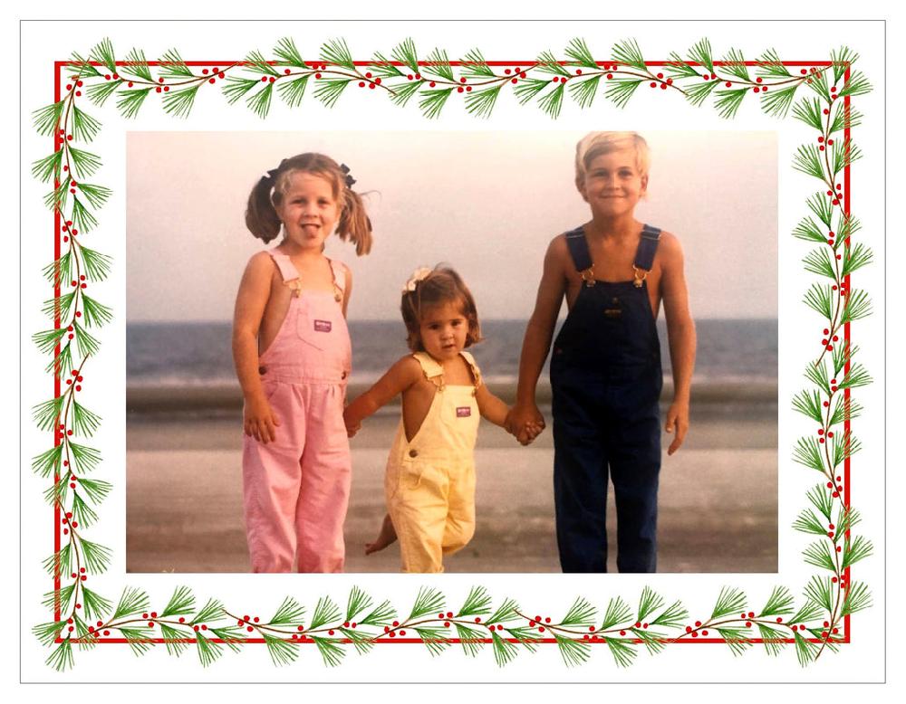 caspari Little Trees Landscape Holiday Photo Cards