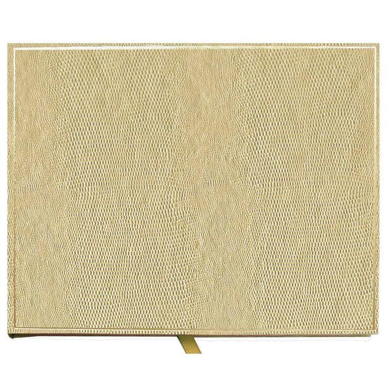 caspari Lizard Guest Book in Platinum - 1 Each