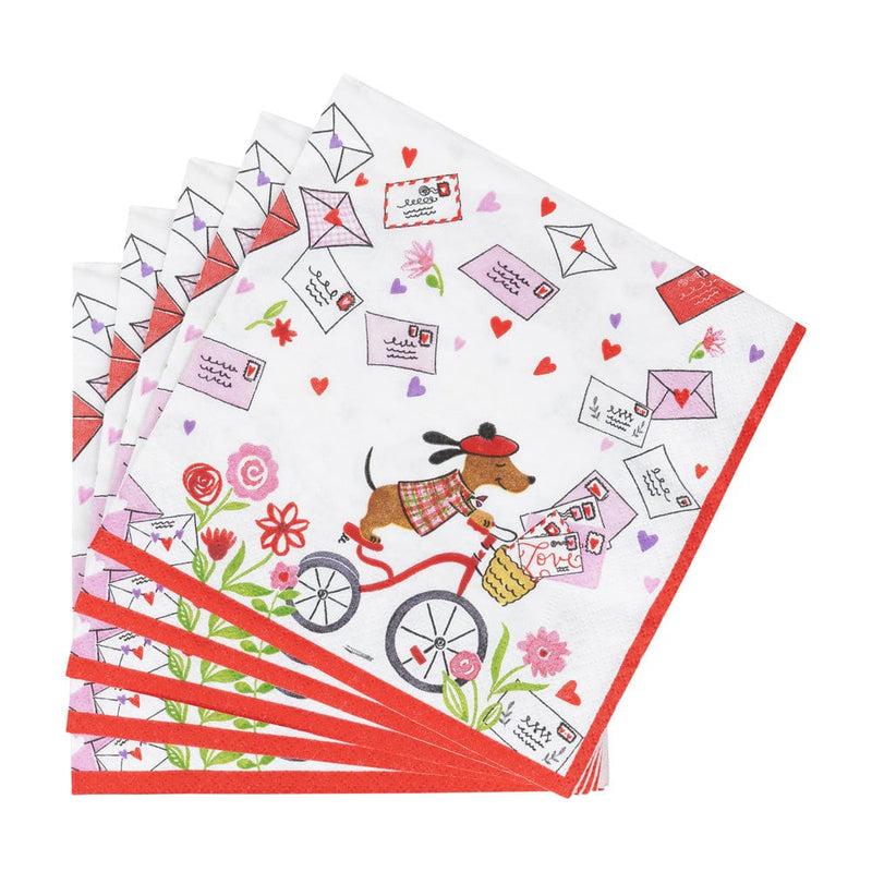 Caspari Love Notes Luncheon Napkins - 20 Per Package