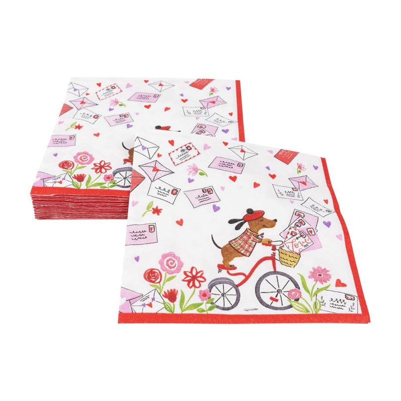 Caspari Love Notes Luncheon Napkins - 20 Per Package