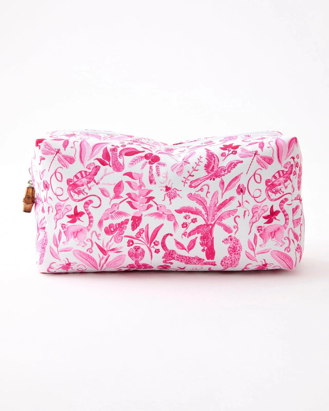 Caspari Mahjong Tile Storage Bag - Amazon Pink