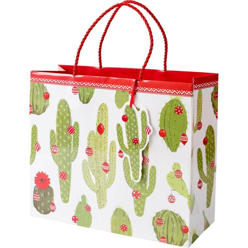 caspari Merry Cactus Large Gift Bag - 1 Each