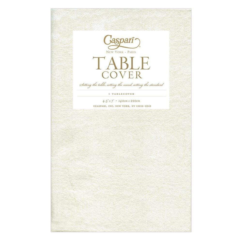 Caspari Moiré Paper Table Cover In Ivory - 1 Each