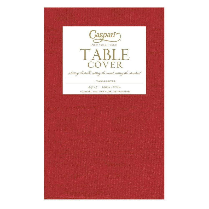 Caspari Moiré Paper Table Cover In Red - 1 Each