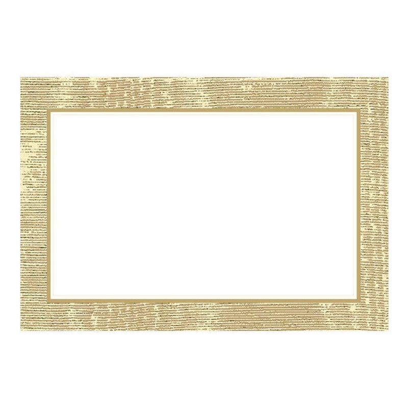 Caspari Moiré Place Cards In Gold - 10 Per Package