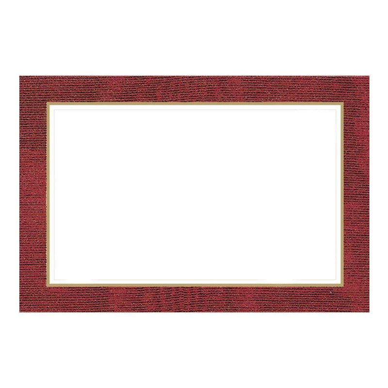 Caspari Moiré Place Cards In Red - 10 Per Package