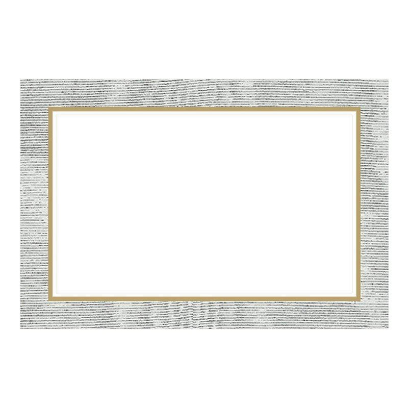 Caspari Moiré Place Cards In Silver - 10 Per Package