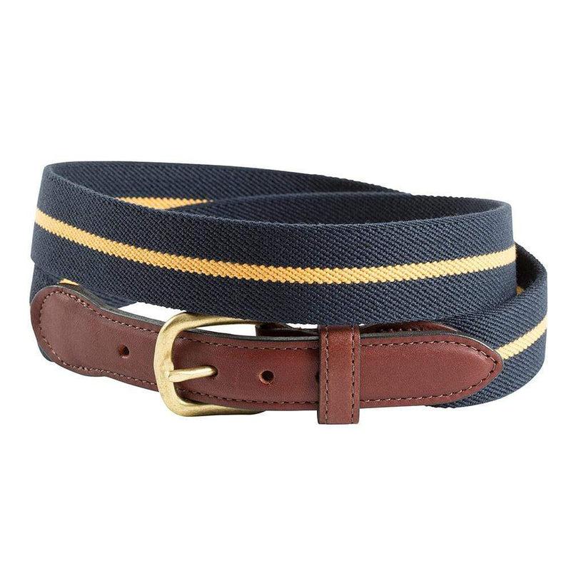 caspari Navy & Gold Belgian Stretch Belt