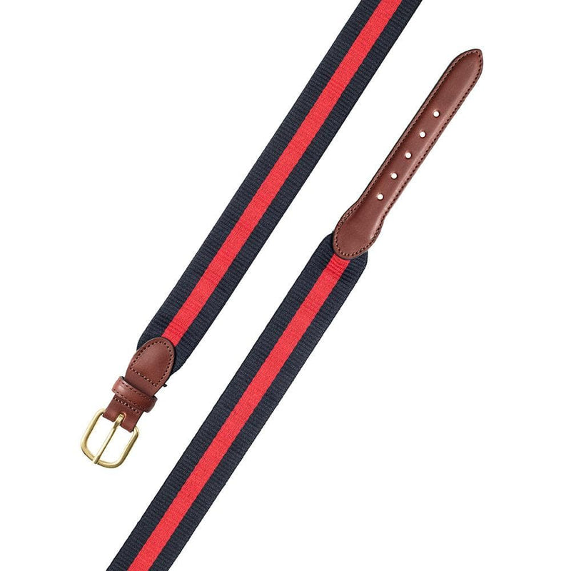 Caspari Navy & Red Wide Belgian Surcingle Belt