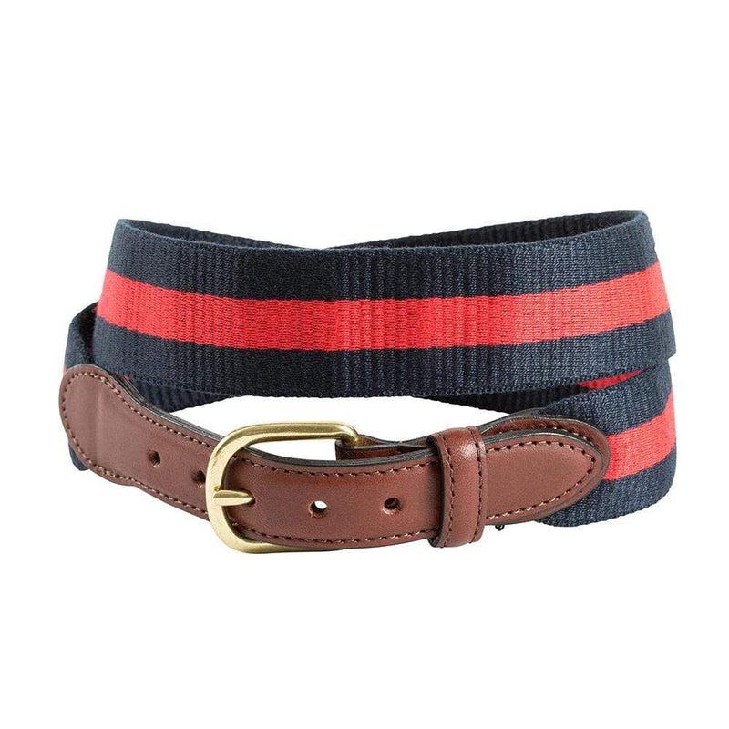caspari Navy & Red Wide Belgian Surcingle Belt