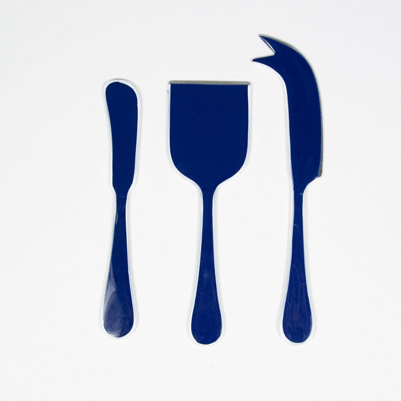 caspari Navy & White Cheese Tool Set