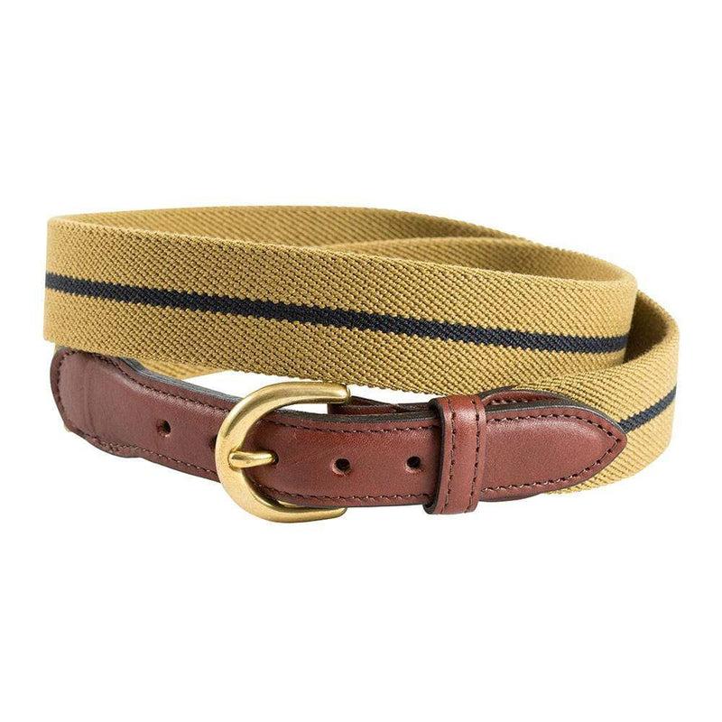 caspari Ochre & Navy Belgian Stretch Belt