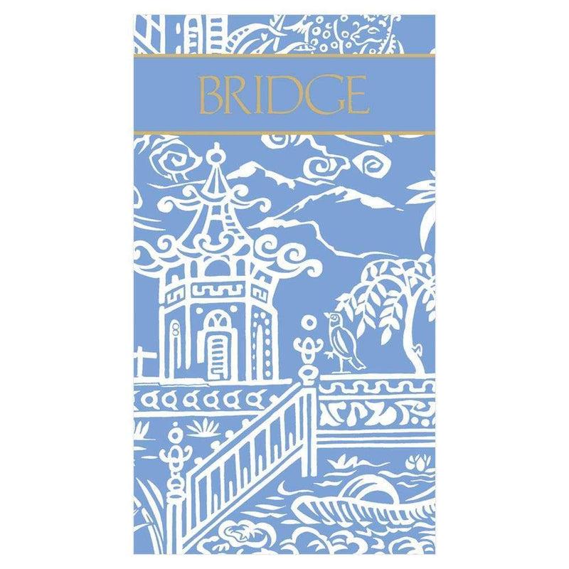 Caspari Pagoda Toile Bridge Score Pad - 1 Each